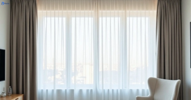 Freshly steam cleaned curtains in bellbowrie QLD