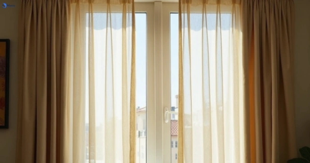 Dusty and dull curtains in bellbowrie before steam cleaning
